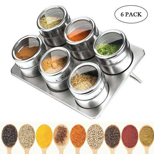 MAGNETIC SPICE RACK 6 PC