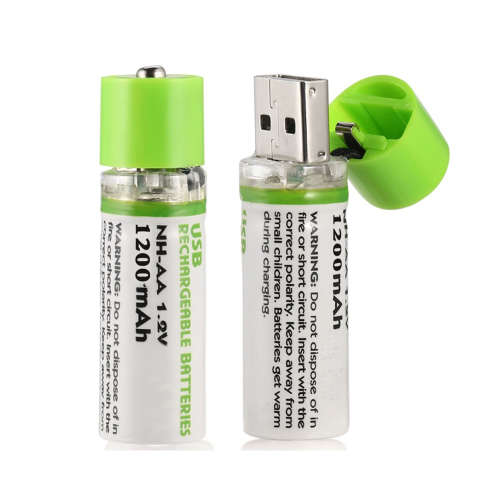 Nh-aa 1.2v 1450mah Usb Rechargeable 2 pack