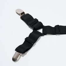 BED SHEET CLIPS, 4 PCS TRIANGLE BED SHEET STRAPS CLIPS MATTRESS CORNER SUSPENDERS GRIPPERS