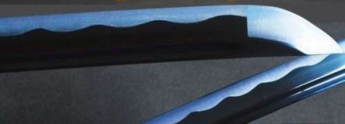 WARRIOR DRAGON SAMURAI KATANA -- FULL TANG --- BLOOD GROOVE --- BLUE SHARPENED BLADE
