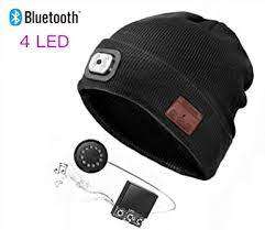 Bluetooth Beanie Hat with LED Headlight