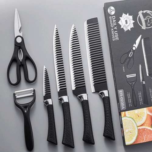 High Quality 6PCS Non Stick Multi Purpose Knife Set