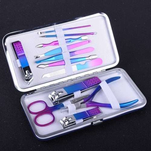 Stainless Steel Rainbow Manicure Set