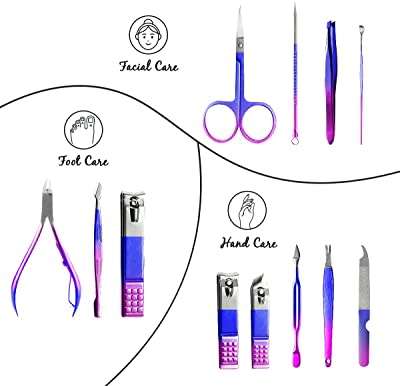 Stainless Steel Rainbow Manicure Set