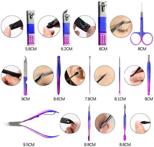 Stainless Steel Rainbow Manicure Set