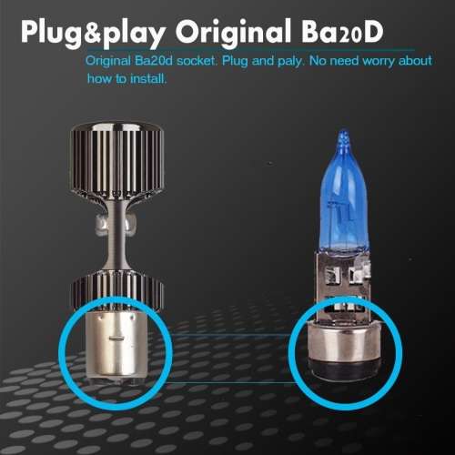 MOTORCYCLE HEADLIGHT BA20D 15W