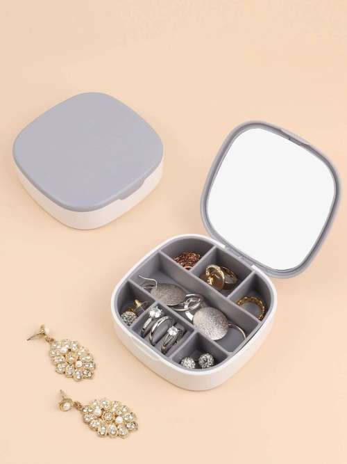 JEWELRY STORAGE BOX WITH MIRROR