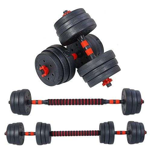 30KG ADJUSTABLE DUMBBELL WITH EXTENSION BAR