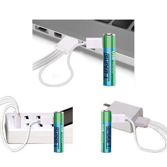 4PK AAA USB Rechargeable Batteries