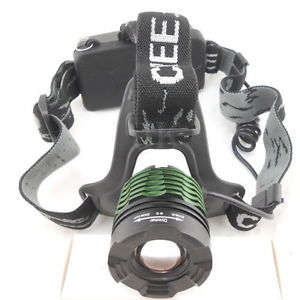 T6 CREE HEADLIGHT - SUPER BRIGHT - ZOOM - RECHARGEABLE