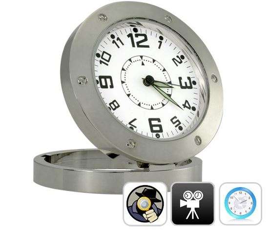 Motion Detection Spy Camera Clock Watch 30FPS DVR Record Cam Pinhole Lens