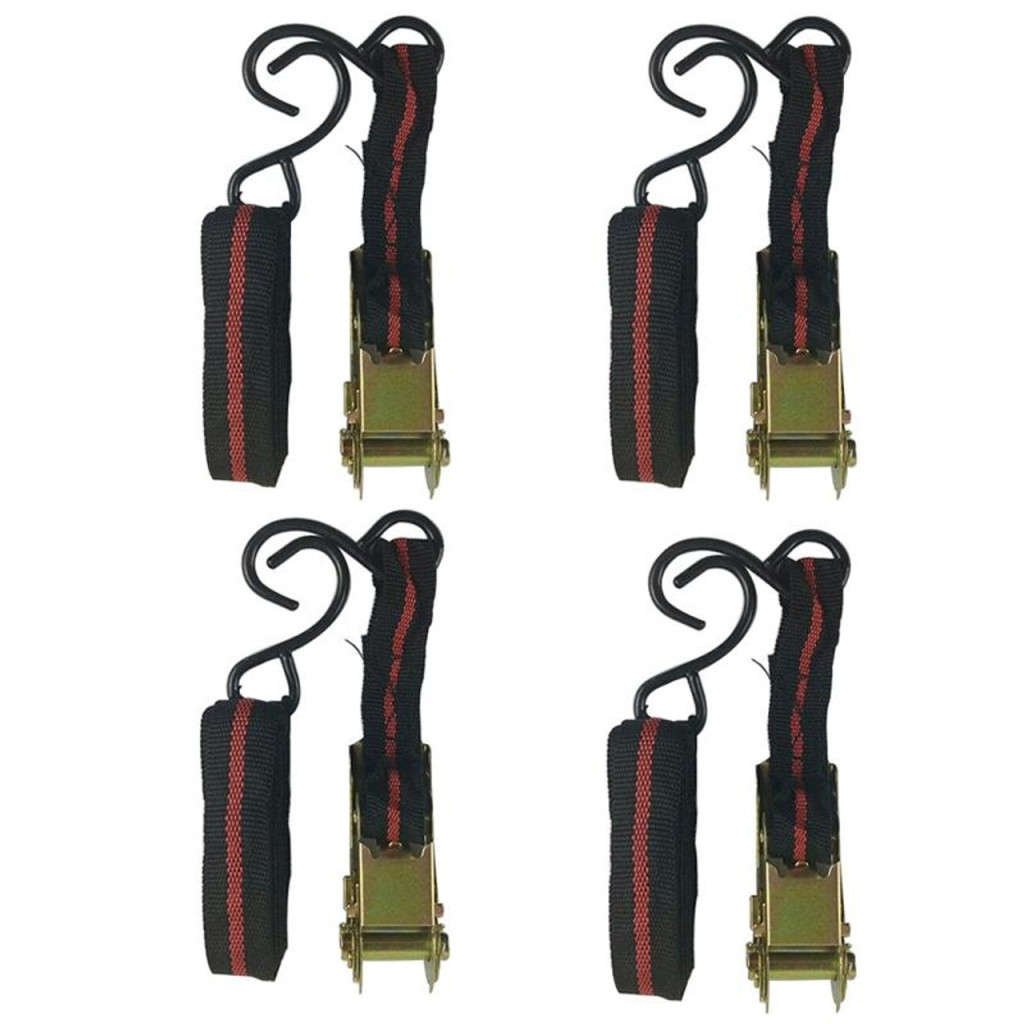 4 Pack Ratchet Strap Tie Down Set