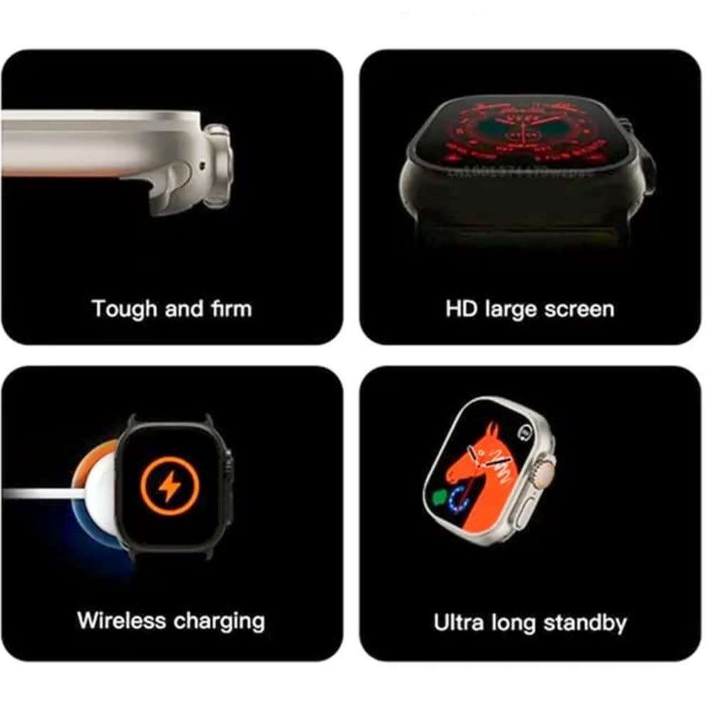 7 Strap Wireless Charging Ultra Smart Watch Gift Set