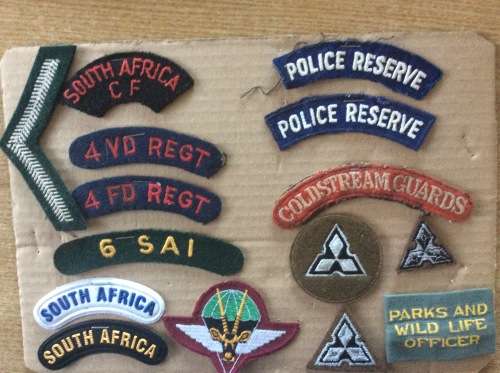 Cloth military badges