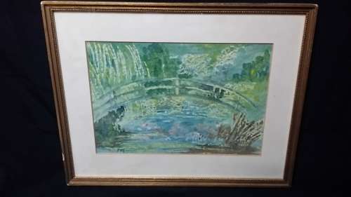 ART : WATER COLOURS SIGNED : WOOD AND GLASS FRAMED