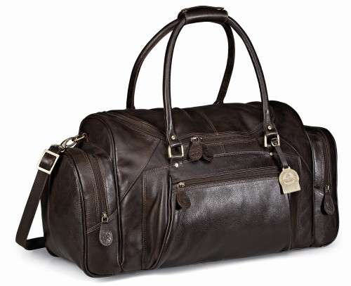Gary Player leather weekend bag - brown (GP-001)