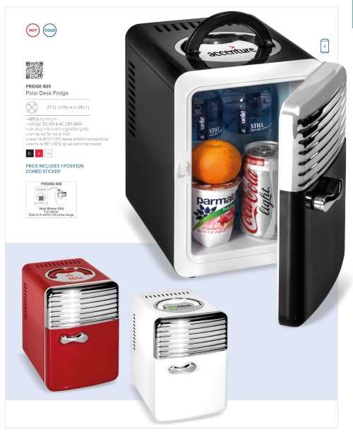 Polar Desk Fridge - Red (Fridge-820)