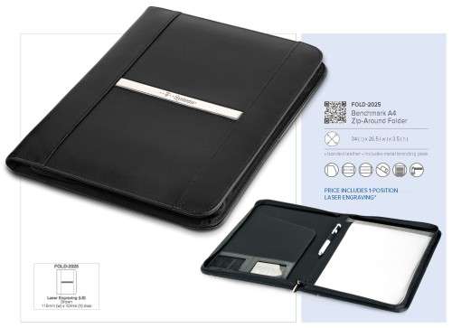 Benchmark A4 Zip-Around Folder (FOLD-2025)