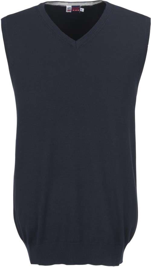 US Basic Mens Sleeveless Trenton V-Neck Jersey - Navy (BAS-4754)