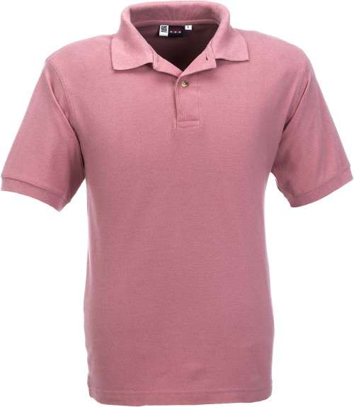 US Basic Boston Mens Golf Shirt - Pink (BAS-803)