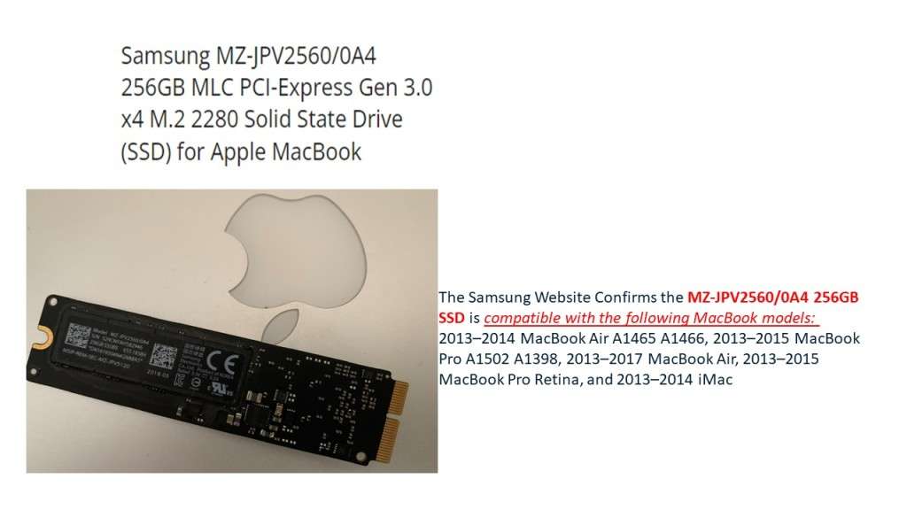 Original Apple / Samsung 256G SSD SSD | FOR MACBOOK AIR & PRO SEE BELOW