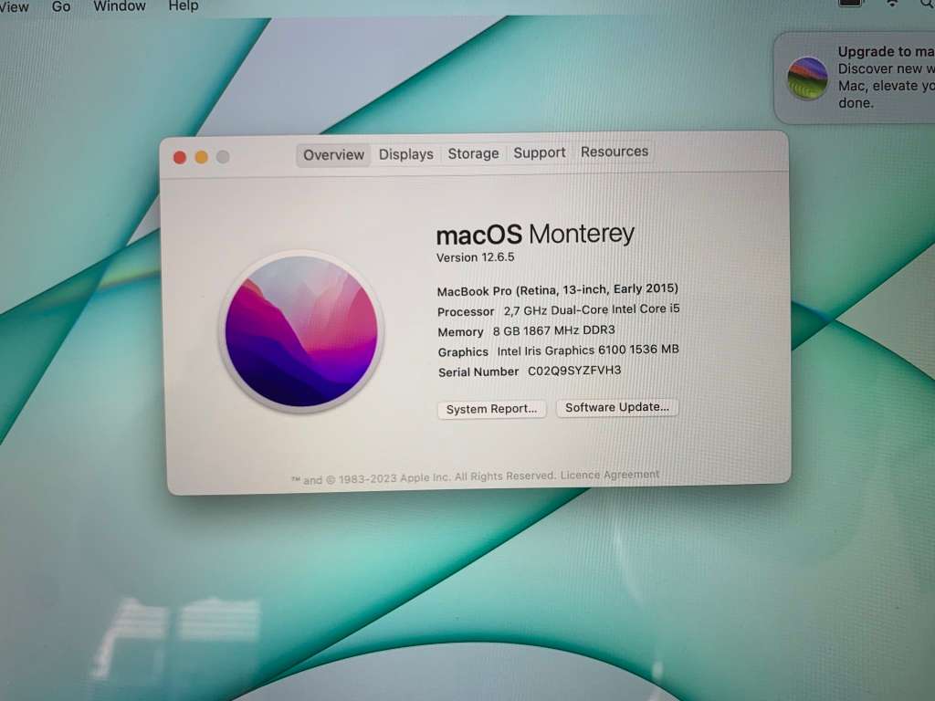 APPLE MACBOOK PRO 13" RETINA DISPLAY | 8GB RAM | i5 DUAL CORE | IN BOX | CRISP