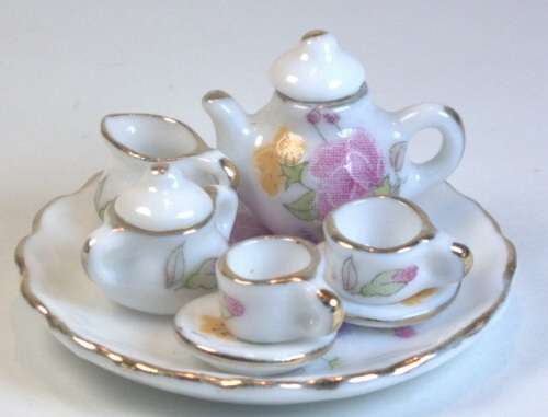 Dollhouse Miniature 10 piece Teaset - 1/12th scale