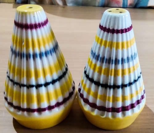 Art deco salt and pepper set