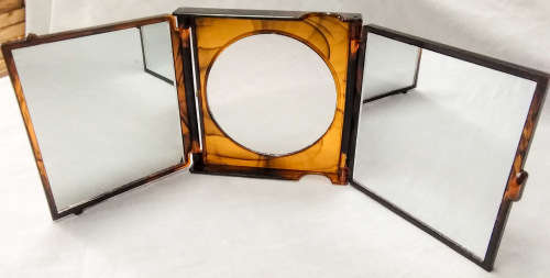 Marbelized bakelte vanity mirrors