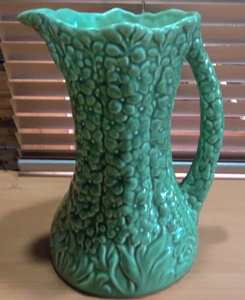 Large sylvac raised floral pattern jug / vase