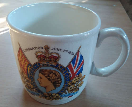 Tg green coronation mug 1953