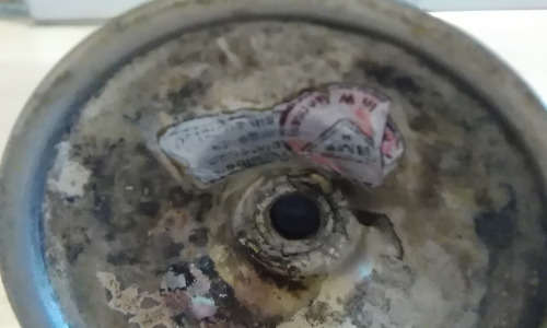 W/ German glass bud vase