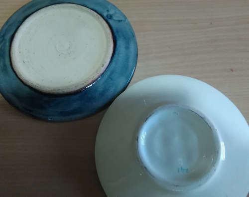 Small pottery plates