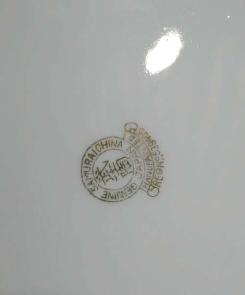 Samurai china plate c1920s