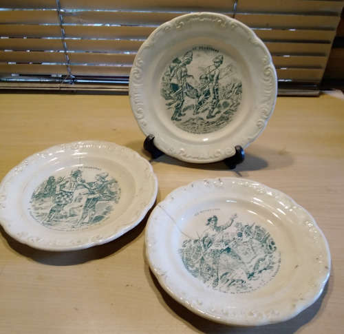 Boer war french cartoon plates c1899-1901