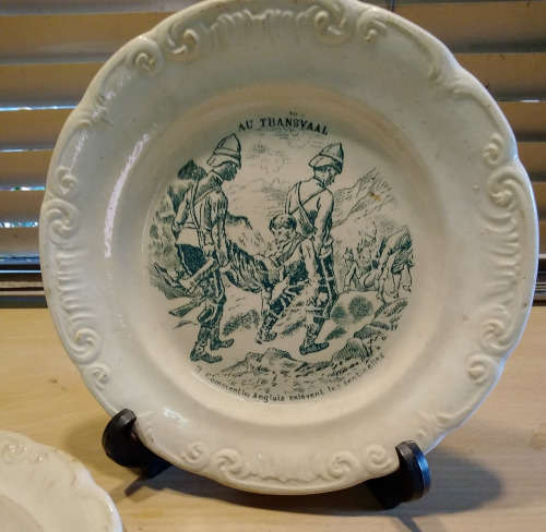 Boer war french cartoon plates c1899-1901