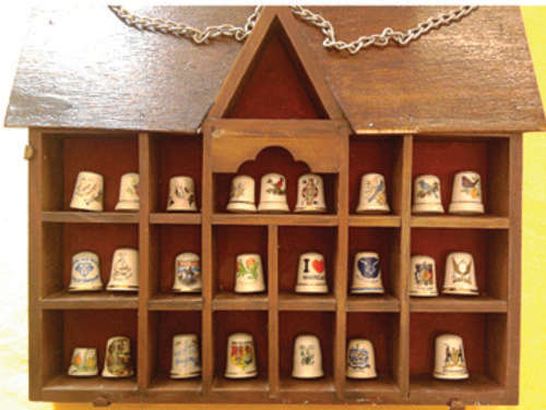 Printers tray of thimbles