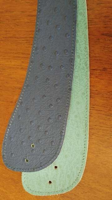 Vintage genuine Ostrich Leather belts x 3  Reversible