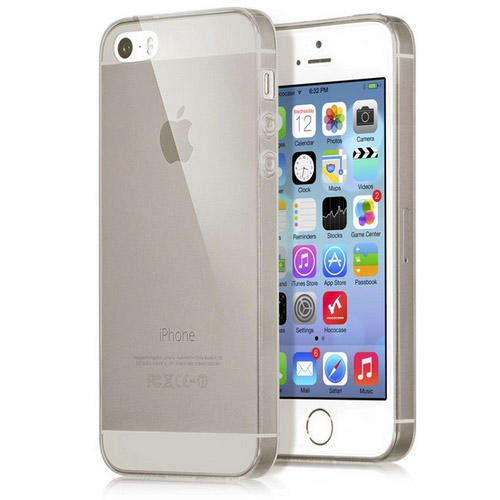 Only 0.3mm! Clear Black Ultra Slim Soft Case for iPhone 5S / iPhone 5 + FREE Screen Guard