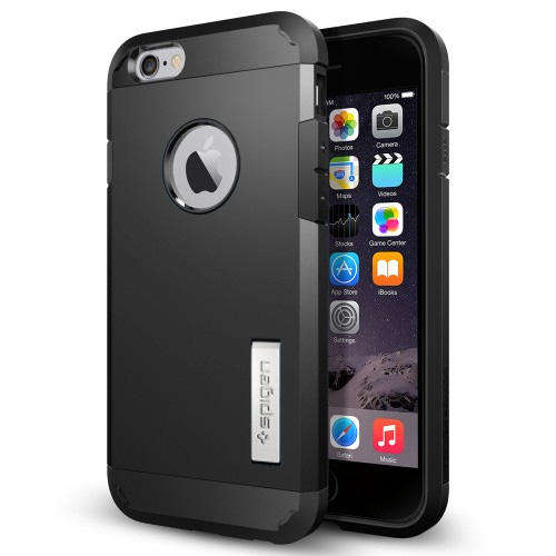 Spigen SGP Tough Armor Cell Phone Case with a Kickstand for iPhone 6, Gunmetal
