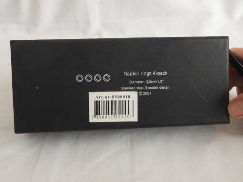 BOXED SET OF 4 ORREFORS SERVIETTE RINGS - STAINLESS STEEL