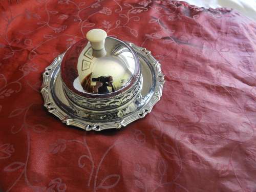 Oval plated butter dish