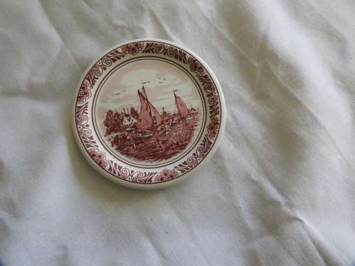 Small pink delft plate