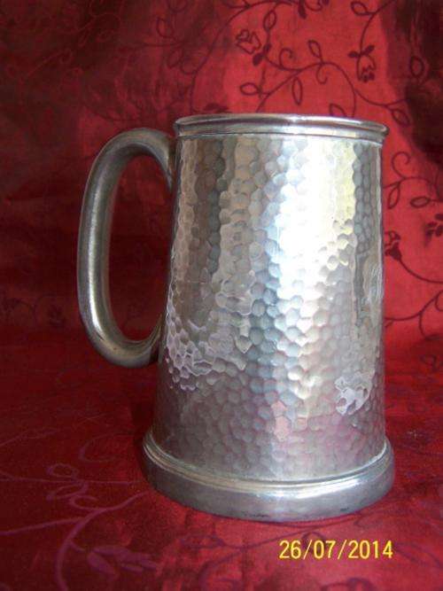Pewter Tankard With Glass Bottom