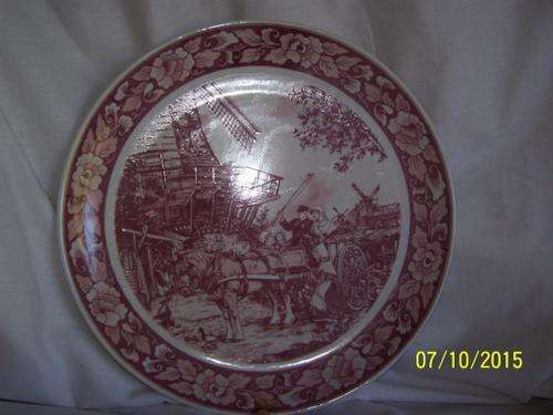 Oude Mollen - Delft Holland - Pink -Large Plate/bowl- The Newly Weds