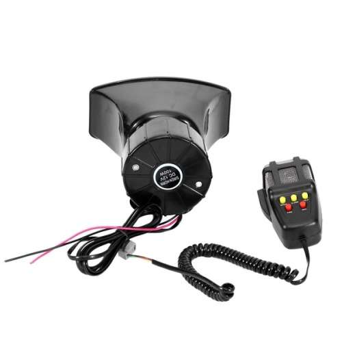 100W loud car warning alarm speaker speaker MIC 5 sound (12V)polyphony annunciator horn