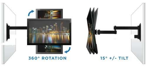 TV Wall Mount Holder Bracket For 14''-27'' LED LCD Flat Panel TV (TV not included)