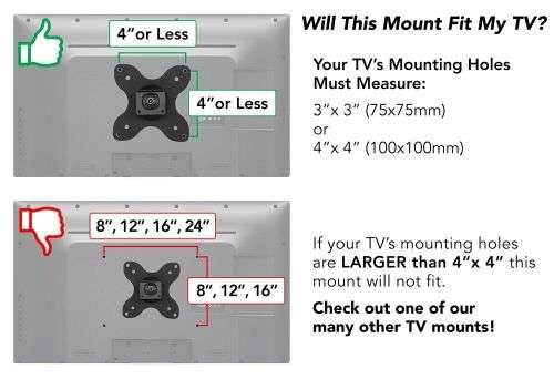 TV Wall Mount Holder Bracket For 14''-27'' LED LCD Flat Panel TV (TV not included)