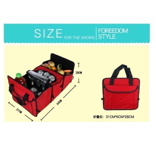 2-in-1 Car Boot Organiser Shopping Tidy Heavy Duty Collapsible Foldable Storage
