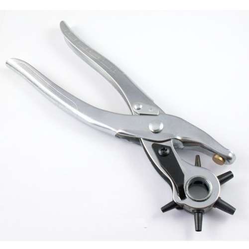 Leather Hole Punch & Grommet Setting Tool Kit C/W 100pc Eyelets 5mm